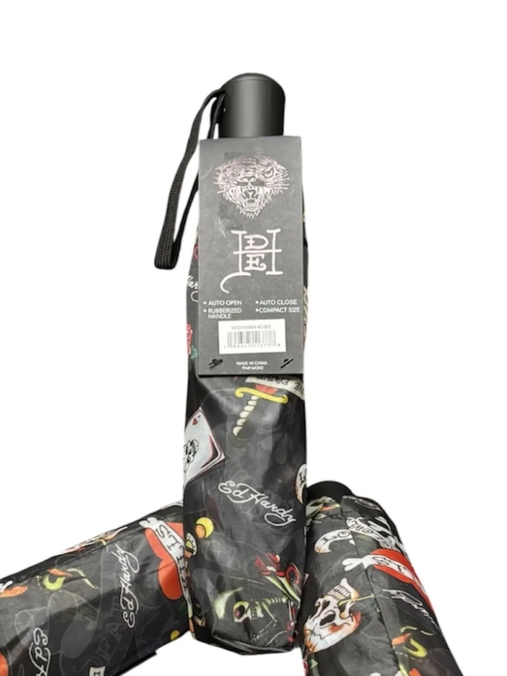 ED HARDY Love Kills Slowly Umbrella Compact Auto-Open - Picture 4 of 4